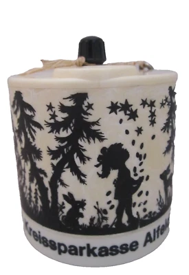 Vintage Simex Plastic kreissparkasse Alfeld Germany Advertising Bank. silhouette Foto 1 de 4