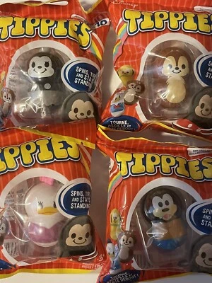 DISNEY TIPPIES Lote De 4 Nuevo Stock Antiguo Foto 1 de 4