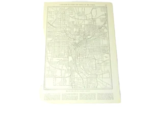 Antique Vintage 1920s Atlanta Georgia City Street Map from Atlas 1921 - Picture 1 of 5
