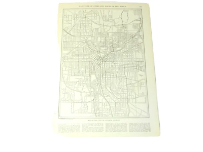 Antiguo mapa de calles vintage de la ciudad de Atlanta Georgia de 1920 de Atlas 1921 Foto 1 de 4
