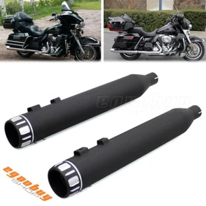 Steel Motorcycle Exhaust Muffler For Harley Touring FLHT FLHR FLHX FLTR 1995-up - Picture 1 of 4