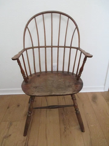 Antique Early American Bow-Back Windsor Arm Chair Cover