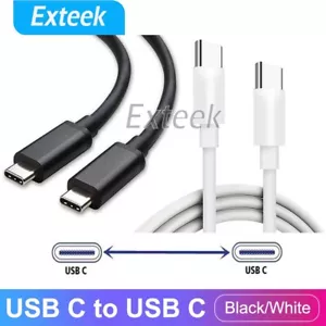 USB Type-C to USB C 3.1 Male to Male Sync PD Charging Cable Type C to Type C AU - Picture 1 of 17