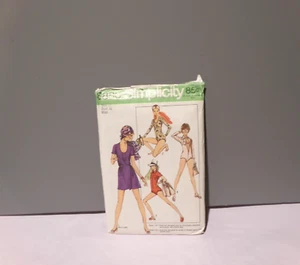 Vintage 1970's Simplicity Wrap Skirt Bodysuit Sewing Pattern Size 12 Bust 34Cut - Picture 1 of 3