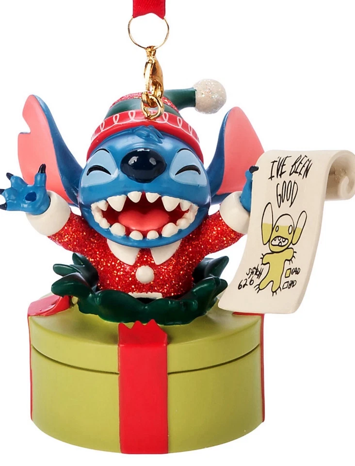 2024 Disney STITCH Holiday Christmas Sketchbook Ornament Lilo & Stitch