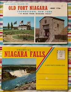 Niagara Falls and Old Fort Niagara Youngstown NY – 2 Vtg Fold Out Pics Sets 1976 - Picture 1 of 5