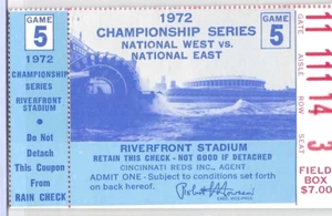 1972 NLCS GAME 5 HIGH GRADE TICKET ROBERTO CLEMENTE LAST GAME PIRATES REDS NICE! - Picture 1 of 2