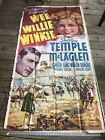 RARE Wee Willy Winkie Shirley Temple Movie Poster 77x37 Original Property Of 