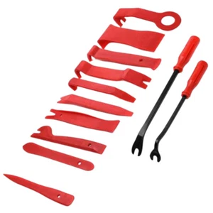 Plastic Trim Removal Pry Tool Set for Car Radio Panel Door Dash Clip Fasteners - Picture 1 of 12