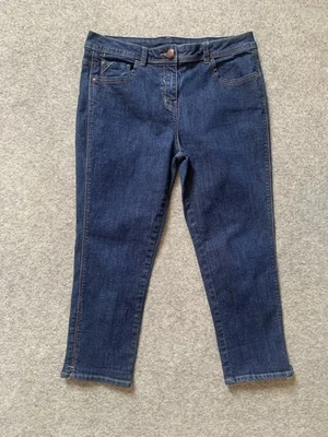 George Cropped Jeans Mid Rise Indigo UK 12 - Image 1 of 4
