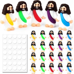 25Pcs Mini Jesus Figurine Bulk Little Figures Toys Tiny Hm - Picture 1 of 12
