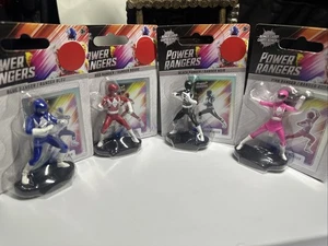 Four Power Rangers (mini con tarjeta) azul-rojo-negro-rosa - Imagen 1 de 18
