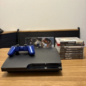 Paquete de consola Sony PS3 Slim CECH-2501B con 10 juegos y controlador bajo firmware - Imagen 1 de 17