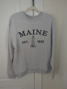 Maine Apparel Company Adult Men's Size Large Sweatshirt Lighthouse - Picture 1 of 8