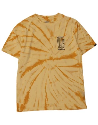 VANS Boys Classic Fit Graphic T-Shirt Top 12-13 Years Large Yellow Tie Dye CR07 - Image 1 of 4