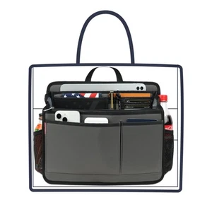 Briefcase Insert Organizer Office File Document Storage Bag in Bag Gusset L Size - Picture 1 of 12