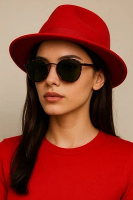 VTG Maui Jim MJ-167-06 Sunglasses Green Turtle Shell Meridian Gray Lens Polarize - Image 1 of 4