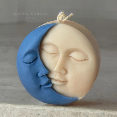 Vela Sun Moon, cera de soja, estética, regalo de cumpleaños, regalo de Navidad, regalo favorito Foto 1 de 4