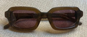 Occhiali da sole vintage anni 90 Crap Eyewear "The Lucid Blur" montatura marrone pieno tonalità - Foto 1 di 15
