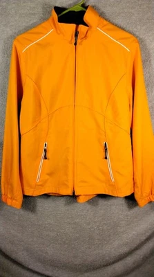 Jaqueta Cutter & Buck WindTec Feminina Manga Longa Tamanho 5P Laranja Bolsos com Zíper Completo - Imagem 1 de 4