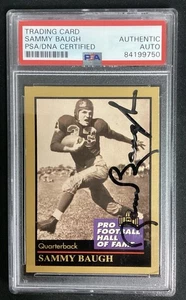 Sammy Baugh Signed 1991 Enor #7 Football Card HOF Redskins Autograph PSA/DNA - Picture 1 of 2