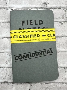 Loot Crate Field Notes Classified Confidential - 2 pack notebook - Picture 1 of 2