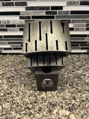 Bloque de cuchillos SABATIER, cubiertos de cuchillos de madera negro/gris bloque de almacenamiento - 15 ranuras Foto 1 de 4