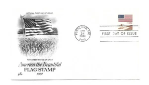 1890 18c Flag/waves of Grain ArtCraft FDC - Picture 1 of 1