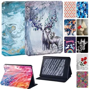 Print Leather Reader Stand Cover Case For Amazon Kindle 11th Generation 2022+Pen - Picture 1 of 40