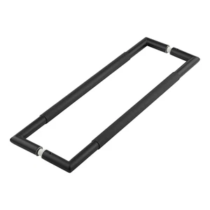 Nero Knurled Mitred Back to Back Pull Handle - Matt Black - Picture 1 of 1