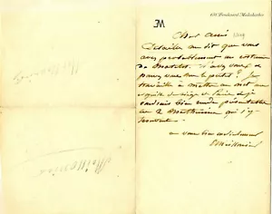 ERNEST MEISSONIER ORIGINAL LETTER seeking sailorsuit mention of Edouard Detaille - Picture 1 of 4