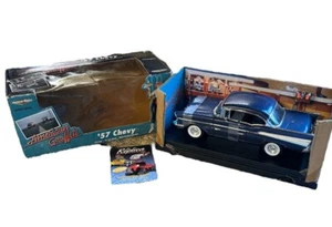 VINTAGE ERTL COLLECTIBLES 1957 BLUE CHEVY AMERICAN GRAFFITI 1/18 SCALE WITH BOX - Picture 1 of 8