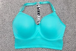 NWT *Victora's Secret PINK* Aqua COOL & COMFY Racerback T-Back WIRELESS BRA S-DD - Picture 1 of 3