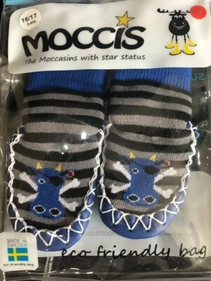 Diseñador Sueco MOCCIS Bebé Zapatillas Niños Calcetines Mocasines Pirata Calavera Crossbon Foto 1 de 3