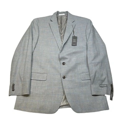 Abrigo deportivo Michael Kors Kent para hombre 44L 44 gris claro azul ventana NUEVO Foto 1 de 4