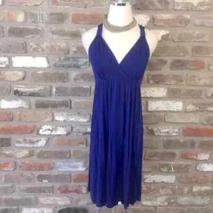 Nicole Miller Damen Kobaltblau Racerback Schwimmen Coverup Kleid M - Bild 1 von 4