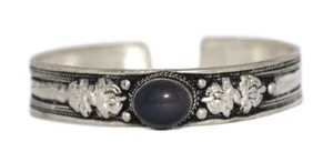 Pulsera de cuarzo brazalete pulsera de plata tibetana pulsera tribal gitana - Imagen 1 de 3