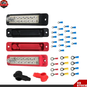 180A 12V CC par negro y rojo barra de bus de 12 puntos bloque de distribución de energía - Imagen 1 de 7