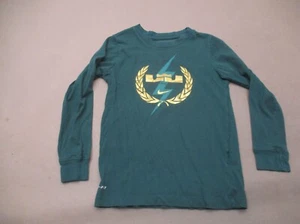 NIKE DRI-FIT Size XS Boys Cotton Blend Crew Neck Long Sleeve Athletic Top 448 - Picture 1 of 6