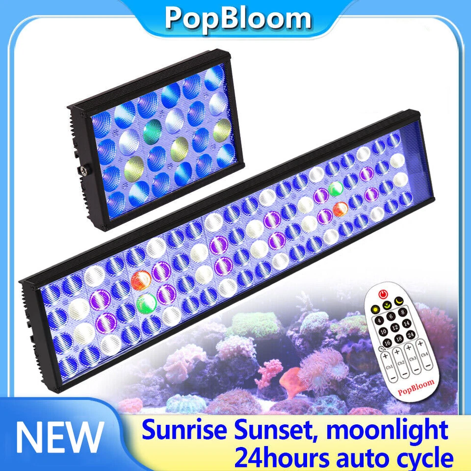 60 90 120cm Full Spectrum Aquarium LED Light Lighting Aqua Marine Fish Tank Lamp - Image 1 of 4