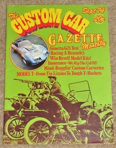 CUSTOM CAR Magazine Sept 1974 - MODEL T STORY, BMW 2002 TURBO & R90S, CORVETTES - Imagen 1 de 8