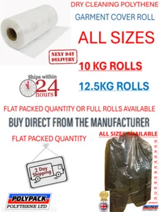 Prendas de polietileno cubiertas ropa traje de vestir bolsas de polietileno o rollos de polietileno transparente 100G - Imagen 1 de 8