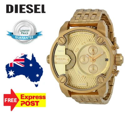 NOVO RELÓGIO MASCULINO DIESEL LITTLE DADDY DZ7287 CRONÓGRAFO TODO DOURADO QUARTZO  - Imagem 1 de 4