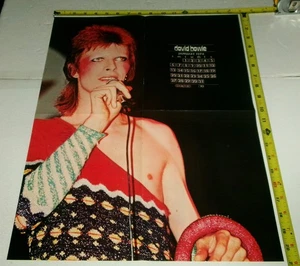 DAVID BOWIE Vintage Centerfold Folded Poster Calendar 16 1/2 x 21 inches 1974 - Picture 1 of 4