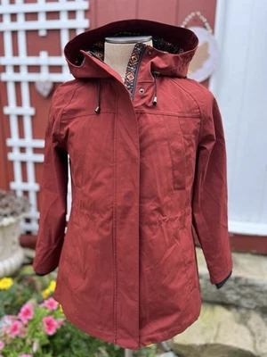 Pendleton Women's Versatile Rain Jacket Merlot Red Size S Water Resistant Hooded - Image 1 of 4