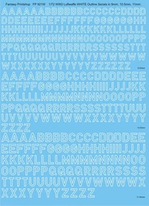 Outline Coloured  German Luftwaffe Serials  9.5  10.5  11mm by Fantasy Printshop - Picture 1 of 6