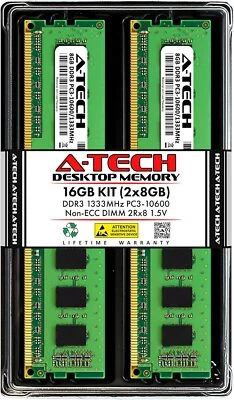 16Gb Ddr3 Ram Upgrade Kit 2X8gb For Dell Optiplex 9010 7010 3010 990 790 - Image 1 of 4