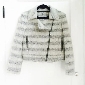 Rebecca 448 $ Minkoff Wes Moto Jacke, Größe L grau - Bild 1 von 5