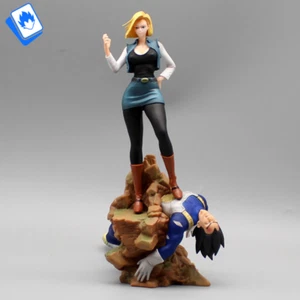 Action Figure Dragon Ball Z Android C18 & Vegeta 25cm STATUA DA COLLEZIONE Anime - Foto 1 di 11
