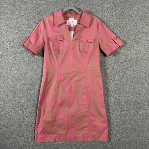 Lilly Pulitzer Women's Size 8 Printed Short Sleeve Collared Knee Length Dress - Picture 1 of 11